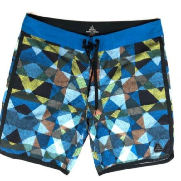 prAna High Seas Short Vortex Blue Dune MNS 32 - Picture 1 of 2
